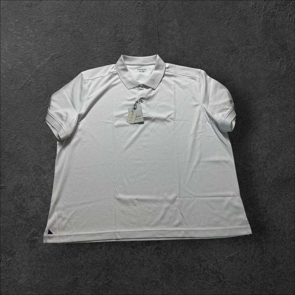 Untuckit performance polo shirt men’s 3XL white short sleeve nwt